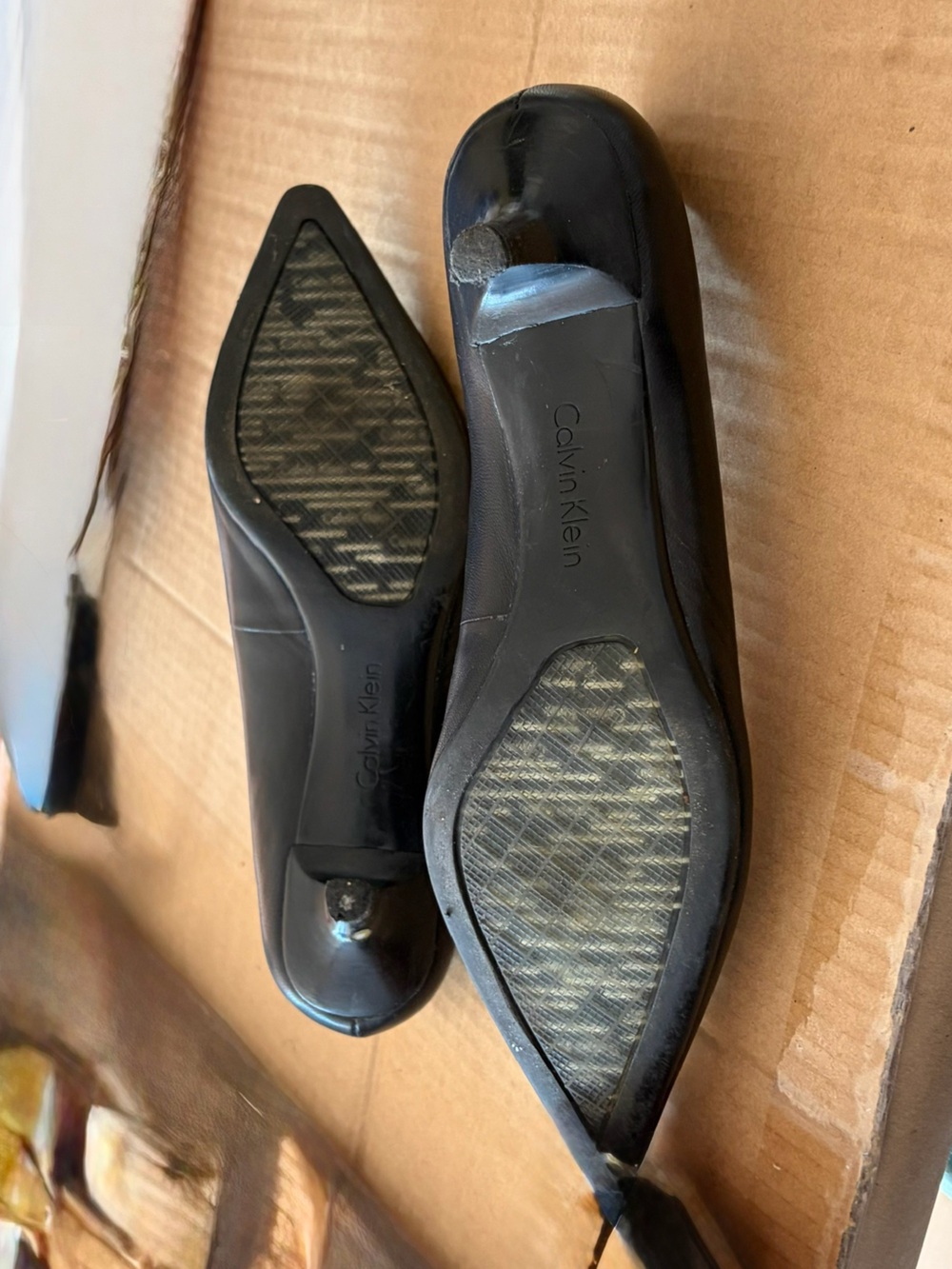 Calvin Klein Diema Black Women's Kitten Heel Pumps - Picture 3 of 6